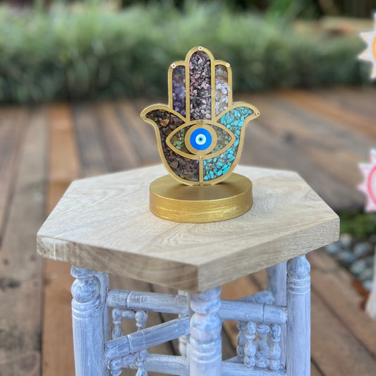 Hamsa cuarzos de mesa